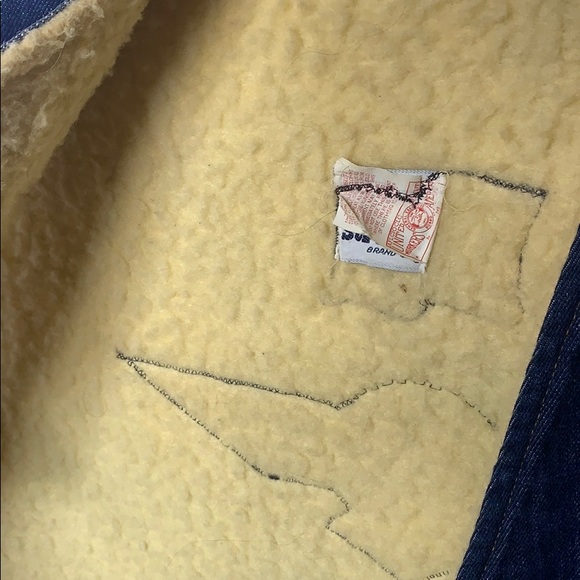 Vintage Denim Wool lined Vest Harley Davidson - Picture 8 of 9